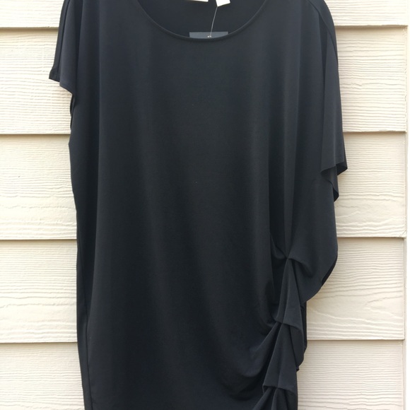 NWT Chico’s Knit Kit Cascade Top blouse black size 2 - Picture 3 of 9